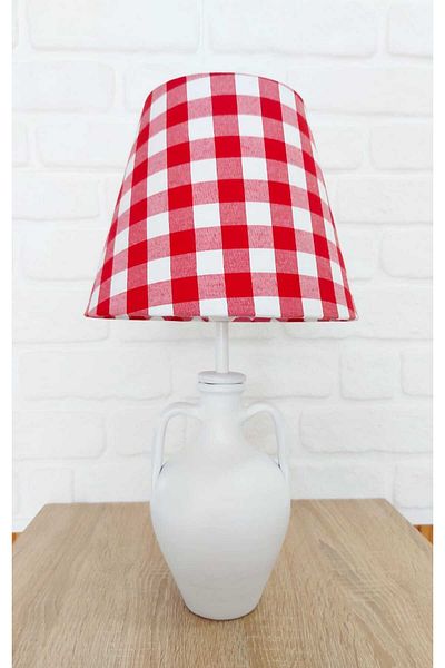 RETRO NOW Red Plaid Amphora Lampshade