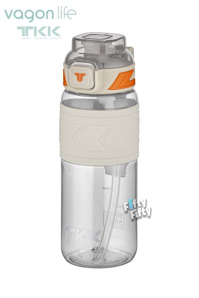 Vagonlife TKK 600 ML Dual Use Tritan Water Bottle with Straw/Comfortable Drinking Bpa Free with Carrying Strap FFTKK1019