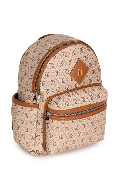 macharelbasic Women's Quilted Backpack Mink-tan