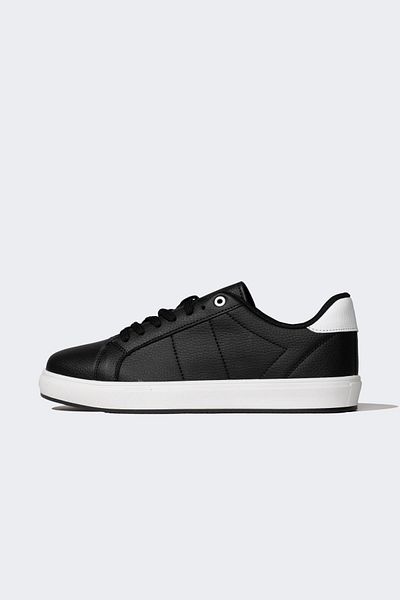 DeFacto Men's Flat Sole Lace-Up Faux Leather Sneakers A9426axns