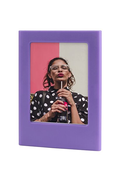 Fujifilm Instax Mini Film Uyumlu Mor Mıknatıslı Fotoğraf Çerçevesi