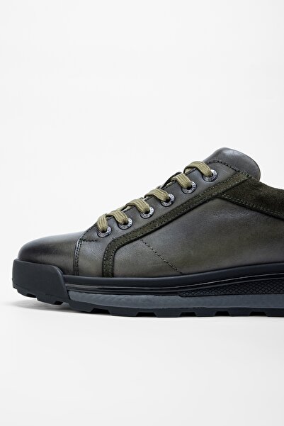 Valmenti Men's Green Leather Casual Shoes