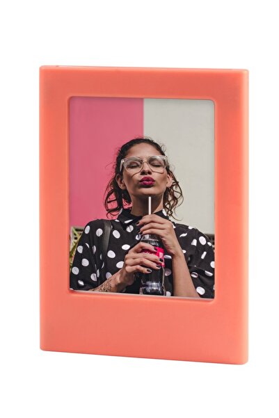 Fujifilm Instax Mini Film Uyumlu Turuncu Mıknatıslı Fotoğraf Çerçevesi