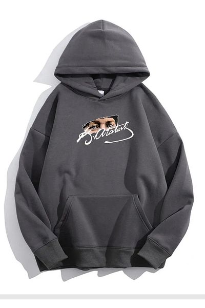 DWN WEAR Unisex Ataturk Printed Oversize Hoodie
