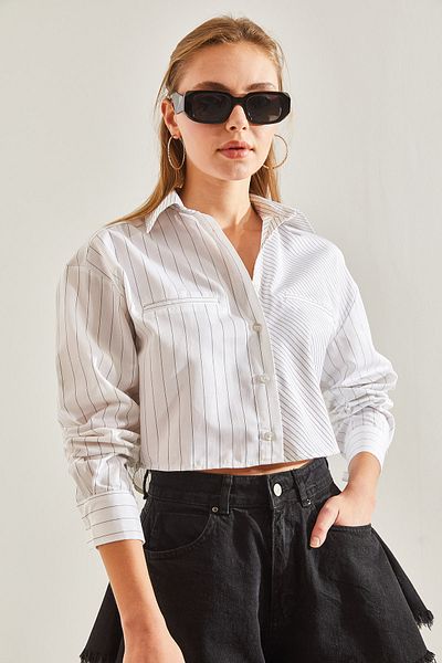Bianco Lucci Cămașă cu model în dungi pentru femei60131010