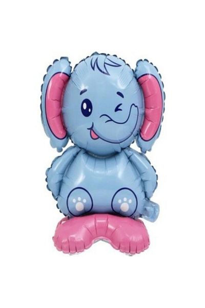 parti sürprizi Safari Animals Footed Elephant Shaped Foil Balloon