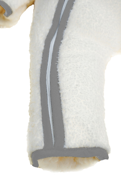 ipek atlas Baby Girl and Boy Plush Piping Booties and Gloves Jumpsuit