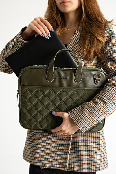 YOGII Arcola Model Unisex Ноутбук і портфель для документів Водонепроникний Капітоне Багатокишеньковий VIP