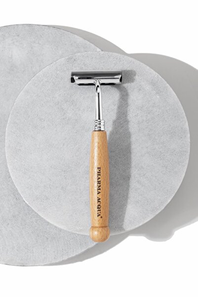 Pharma Acqua شفرة حلاقة بمقبض من الخيزران الطبيعي