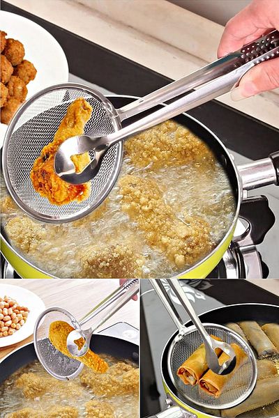Tilbe Home ملعقة آيس كريم محشوة بالفلفل الحار، ملقط زيت الكعك، مضرب البيض، هراسة البطاطس، مجموعة مقشرة