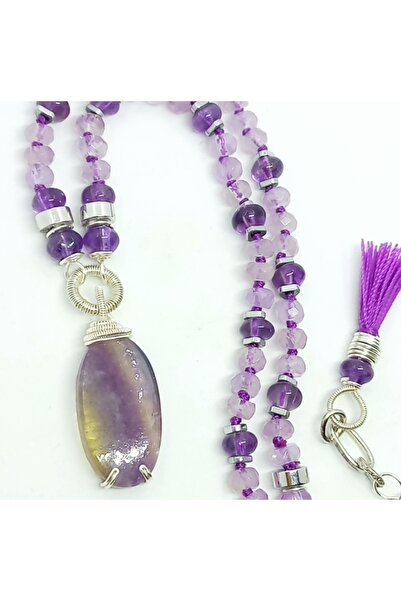 Sibelce 1591 Florit el yapımı kolye