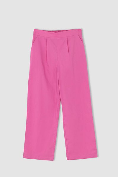 DeFacto Girl's Wide Leg Poplin Trousers