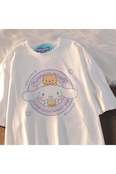 Gofeel Longeared Rabbit Detail Unisex Oversize Fit T-Shirt