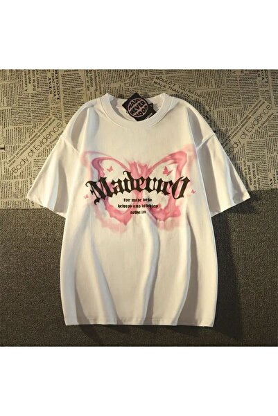 Gofeel Madewco Butterfly Detail Unisex Oversize Fit T-Shirt