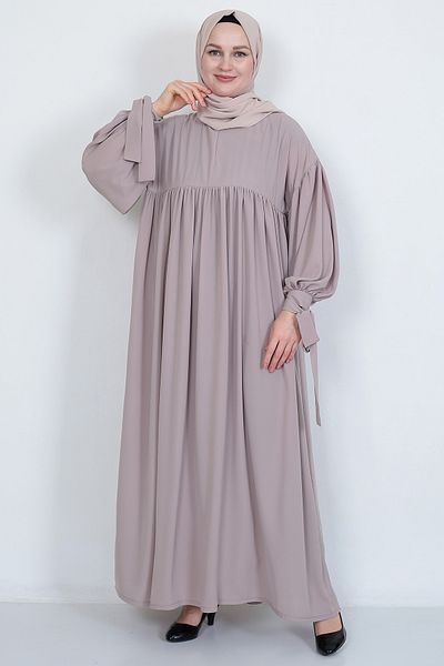 MARQUANT Μακρύ φόρεμα Hijab με κορδόνι με φερμουάρ γιακά