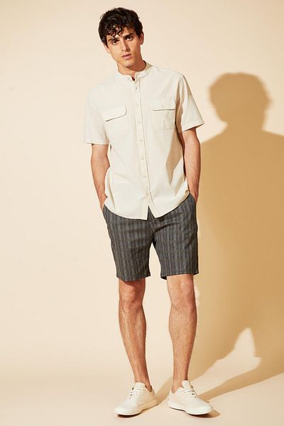 DeFacto Slim Fit καρό σορτς με σχέδιο Y1236az22sm