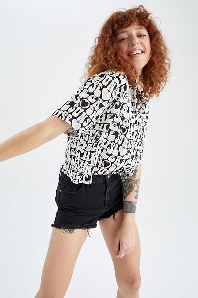 DeFacto Cămașă din viscoză cu model Coool Relax Fit X7279az22hs