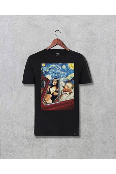 Pisa Art Μπλουζάκι με στάμπα Van Gogh Mona Lisa Special Design