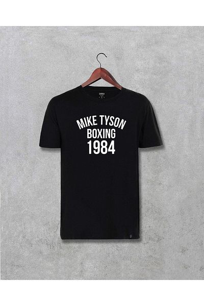 Pisa Art Унисекс тениска с щампа на Майк Тайсън и Бокс 1984