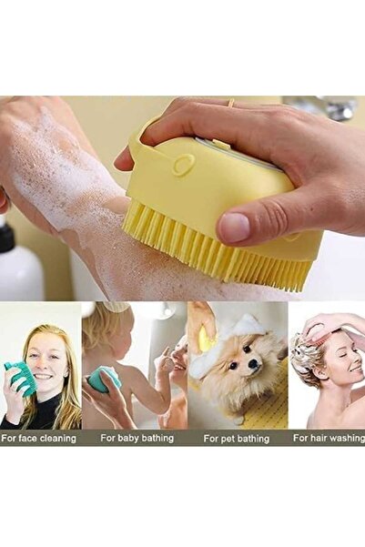 Dalian Home فرشاة تدليك الجسم وتقشير الشامبو مع وعاء جل الاستحمام من السيليكون