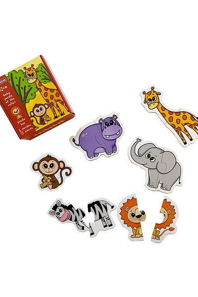 Neobebek Animals Puzzle Set 2 - Safari - Pole (2 BOX)