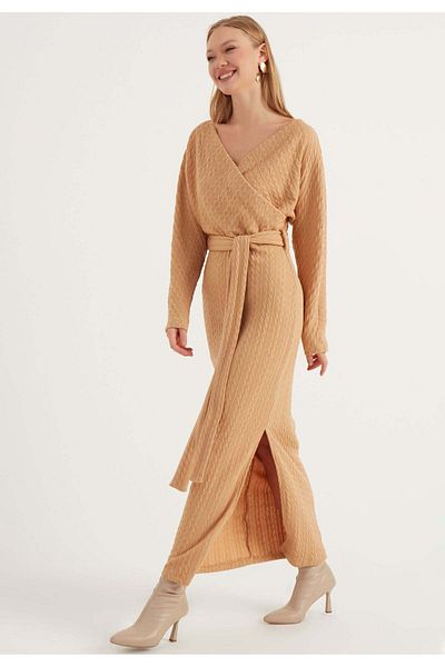 Herita Langärmliges Kleid mit Schlitz