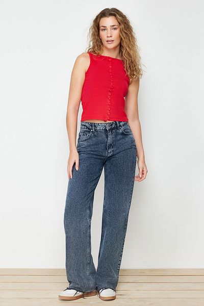 Trendyol Collection Gestrickte rote Bluse – TWOSS24BZ00306