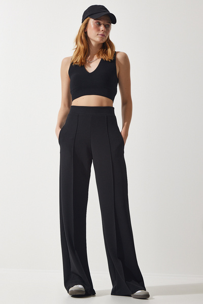 Happiness İstanbul Női fekete sztreccs melegítőnadrág BF00090