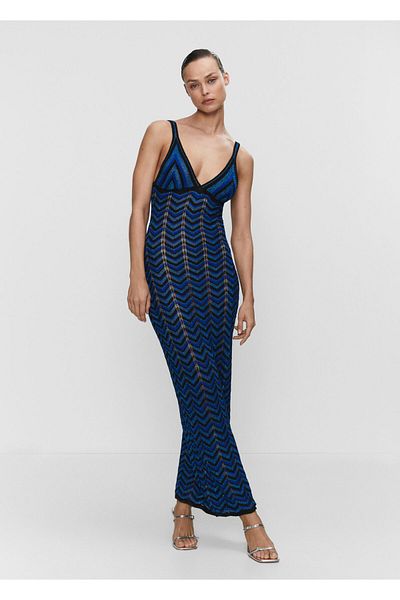 MANGO Γυναικείο φόρεμα Midnight Blue47048646