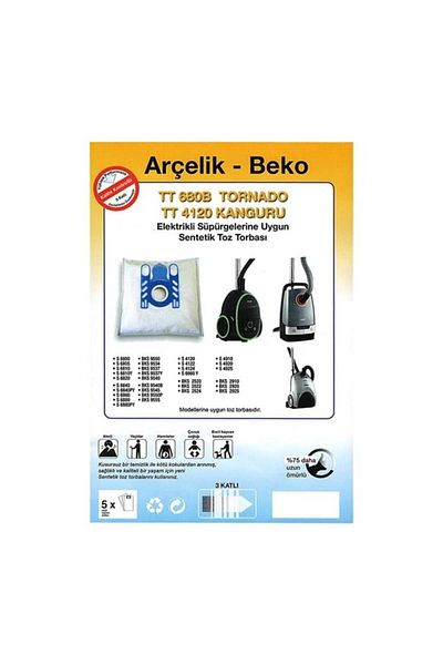 Arçelik S 6840 Y - 10 أكياس غبار للمكنسة الكهربائية عالية الجودة