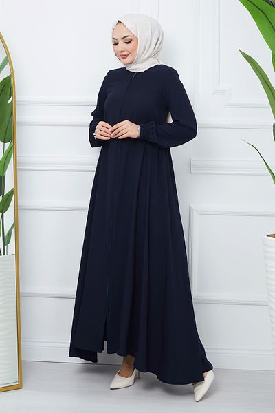 InStyle Medina Silk Mevlana Ferace - Navy Blue