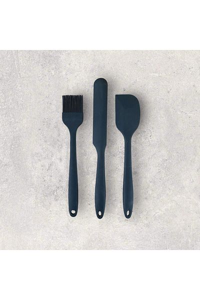 Mia Set of 6 Silicone Fireproof Non-Stick Kitchen Pastry Egg Brush Spoon Knife Spatula