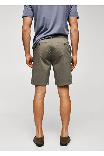 MANGO Man Pilili pamuklu bermuda şort