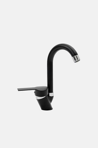 BANYOKAR Modern Black Swan Kitchen Sink Faucet| 40's| Brass| Luxury, Modern and Stylish Luminaire