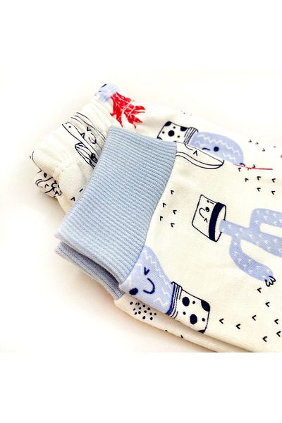 Sema Baby Sleeper Cactus Baby Pajama Set 0-3 Months - Blue