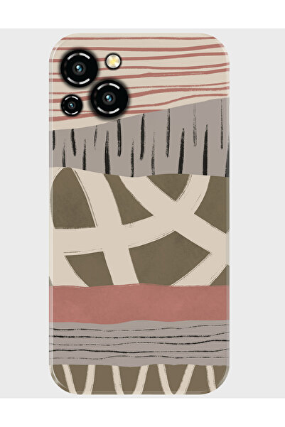Reeder S23 Pro Max Uyumlu Kılıf Desenli Baskılı Silikon - bronze