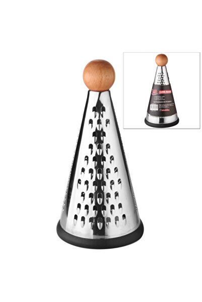 Çavdar Group Lüx Paslanmaz Çelik 4 Taraflı Konik Ahşap Saplı Rende