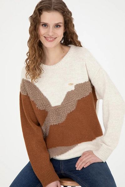 U.S. Polo Assn. Pulover de damă crem