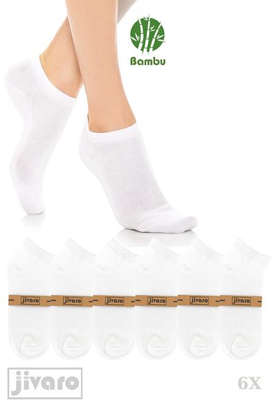 PENYLO Women's Bamboo White Seamless 6-Piece Booties