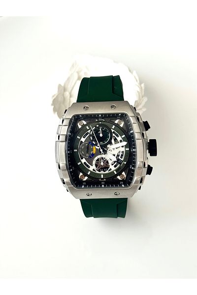 Ferrucci FERRUCCİ MEN'S WRISTWATCH (GREEN SLICONE CORD)