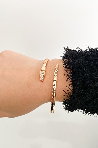 Pretty Zirkon Taşlı Yılan Model Kelepçe