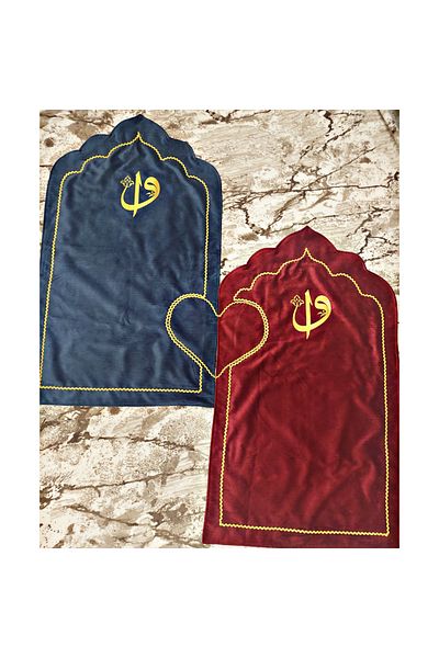 Evince Blue-Red Heart double prayer box, 2 prayer boards, velvet fabric, 2 rosary gifts.