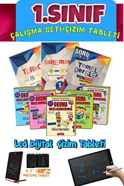 GÖNÜL YAYINCILIK 1.SINIF MATEMATİK-TÜRKÇE-TÜM DERSLER SORU BANKASI+OKUMA HIZL...