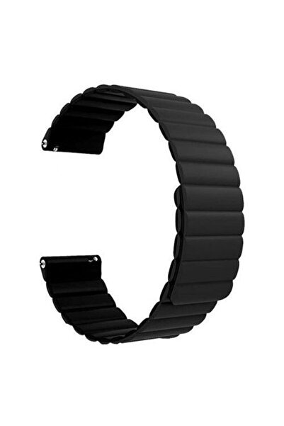 Teleplus Amazfit Retro Neo Kordon Çift Renkli Loop Mıknatıslı Krd52 20mm Siyah