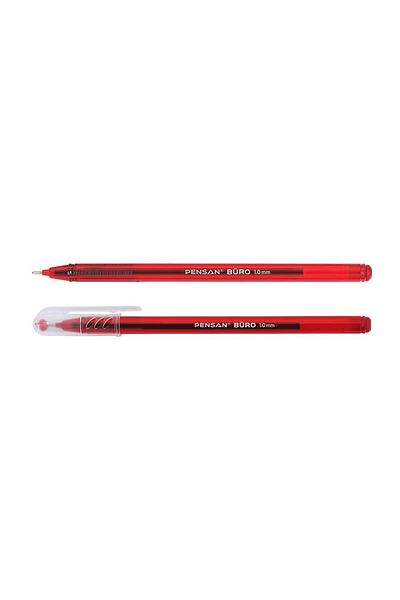 Pensan Office Ballpoint Pen 1 mm Red 10 Pieces