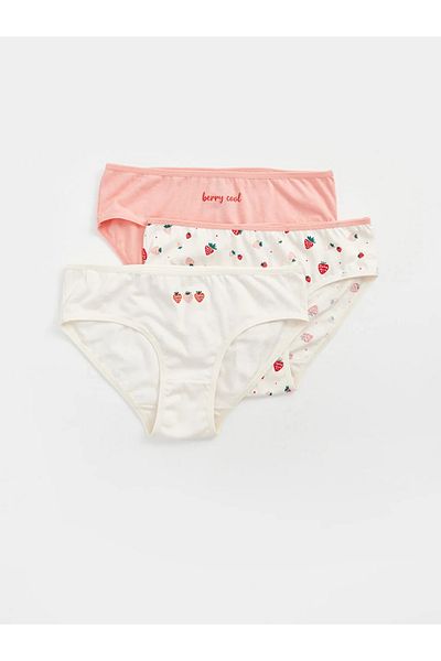 LC Waikiki LCW Παιδικά εμπριμέ εσώρουχα για κορίτσια 3 τμχ