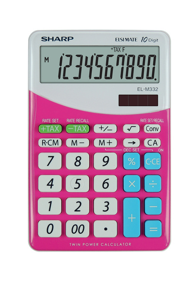 Sharp EL-M332BPK Pembe 10 Hane Masaüstü Hesap Makinesi