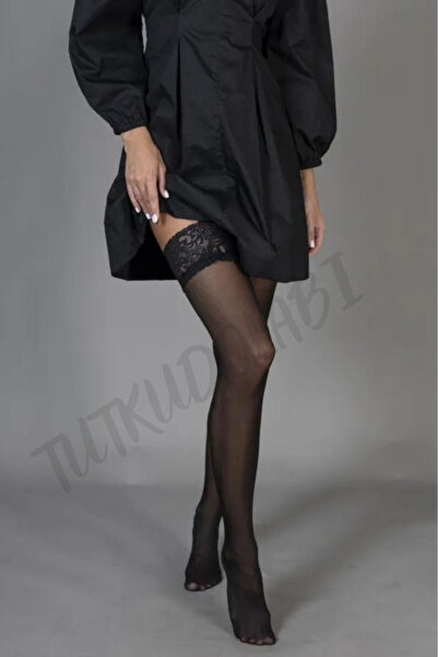 TUTKUDOLABI Ciorapi din silicon cu dantelă, peste genunchi