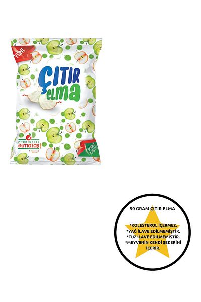 PUCCINELLI ELMATAŞ 50 g Serrated Crispy Apple Dried & 10 g Slice Crispy Apple Dried