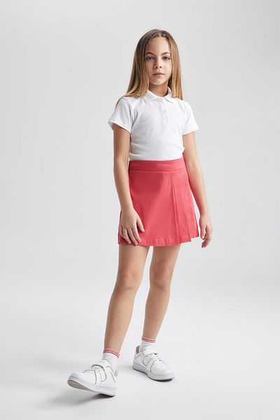 DeFacto Girl's April 23 Children's Day Gabardine Red Skirt A1927a824sm